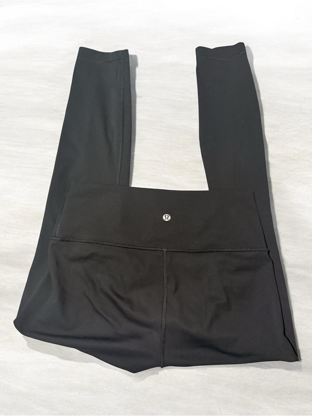 Lululemon Black mid-Rise Leggings with Signature Logo